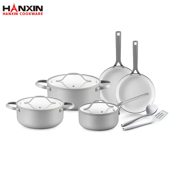 Kochgeschirr-Set mit CD-Boden aus Aluminium und Keramik Kochgeschirr-Set mit CD-Boden aus Aluminium und Keramik