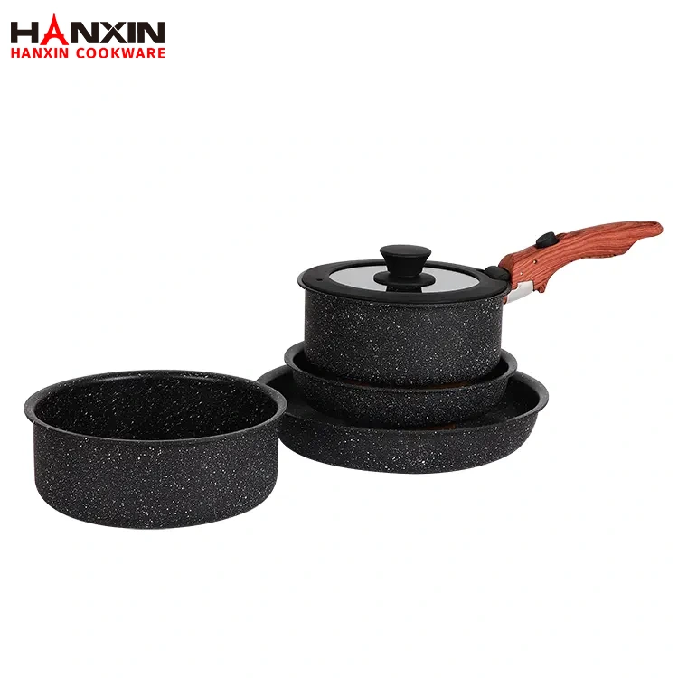 Antihaftbeschichtetes Kochgeschirr-Set mit CD-Boden aus Aluminium