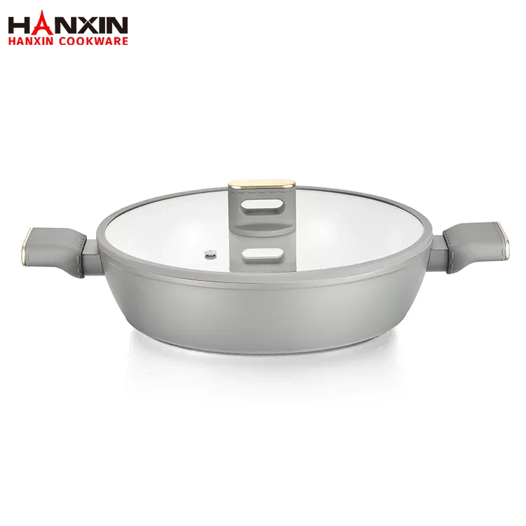 Sauteuse aus Aluminium mit Granitbeschichtung und Antihaftbeschichtung