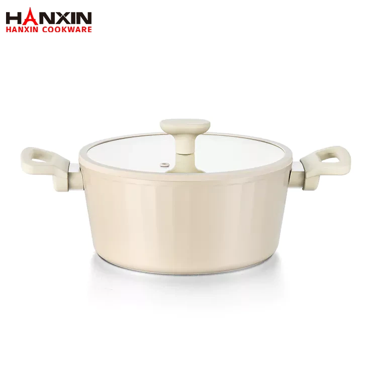 Schmortopf aus Aluminium mit Marmorbeschichtung und Antihaftbeschichtung